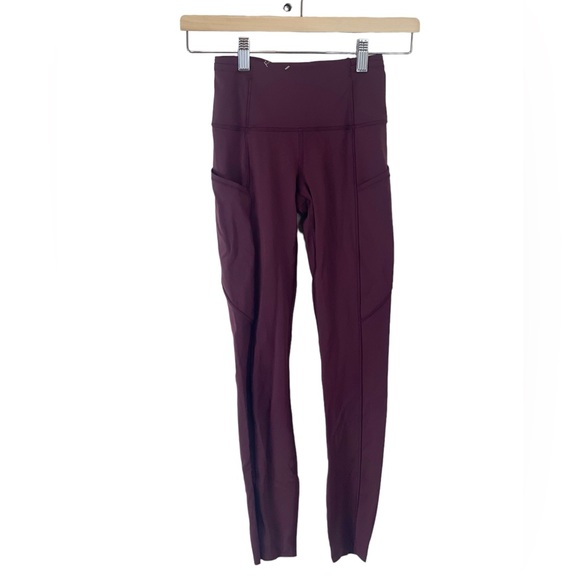 Lululemon Fast and Free leggings in cognac red - Picture 5 of 6